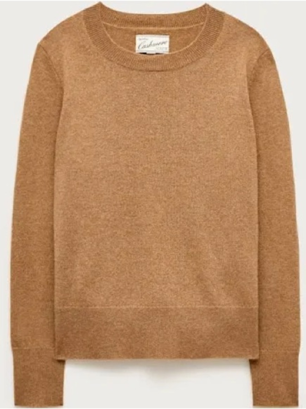 J.Crew Women's 100% Cashmere Classic-Fit Crewneck Sweater Heather Camel Sz S